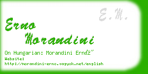 erno morandini business card